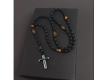 Chapelet pierre de lave/œil de tigre/hématite