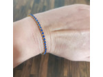 Bracelet strass doré-bleu