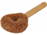 Croll & Denecke 0 brosses de noix de coco - Poils de coco fixés sur des fils de fer galvanisés - Manche en bois de lotus - Cordon en sisal avec pendentif en papier