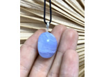 PENDENTIF CALCÉDOINE BLEUE