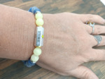 Bracelet "Happy / Smile" Aventurine bleu/Jade jaune"