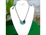Collier Silvia bleu ivoire végétal