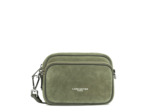 Lancaster Suède Sac Porté Travers 2 Compartiments 480-064 Kaki