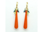Boucles d'oreilles gouttes orange PAPAYA