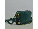 Mila Louise Mama XS BB Petit Sac Trotteur Cuir Résille Turquoise