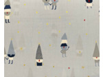 Tissu popeline Gold Xmas Gnomes