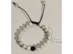Howlite, agate noire