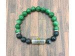 Bracelet "Luck" Agate mousse/Jade vert