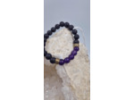 Bracelet pierre de lave et amethyste OLPA823