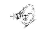 Bague grelots ajustable en argent