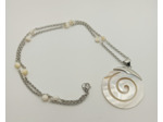 Collier long nacre/argenté