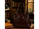 Gérard Darel Simple Bag Sac Cabas En Cuir Effet Froissé Marron