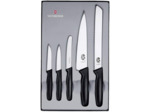 Victorinox 5.1163.5 Coffret Cadeaux: 5 Pièces Manche Noir : 2 Couteaux Office + 1 Couteau à Tomate + 1 Couteau à Découper + 1 Couteau à Pain