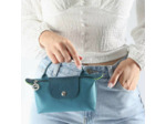 Longchamp le Pliage Green Trousse Cosmétique Avec Poignée Paon