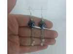 Boucles d'oreilles arbre de vie hématite