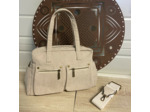 Farfouillette Sac Shopping En Velours Beige