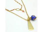 Collier double émail et Murano SILLAGE