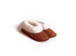 Chaussons enfant camel, en peau de mouton