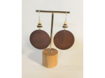B.O. en bois rondes marron/blanc