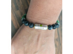 Bracelet "Luck" Agate mousse/Jade vert