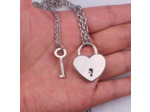 Double chaîne cadenas/clé pour couple
