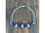 Bracelet-chaîne homme lapis lazuli