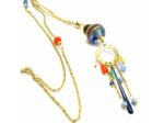 Collier pampilles bleu Zeline