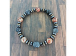 Bracelet homme agate DZI/Labradorite/hématite
