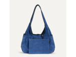 Bleu de Chauffe Sac Besace Paula Cuir Daim Bleu Agate