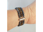 Bracelet triple protection labradorite/œil de tigre/hématite