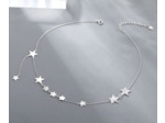 Chaîne en argent étoiles avec chaîne de clavicule
