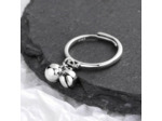 Bague grelots ajustable en argent