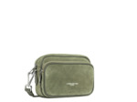 Lancaster Suède Sac Porté Travers 2 Compartiments 480-064 Kaki