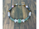 Bracelet Aventurine/Quartz rose/Labradorite/œil de tigre argenté