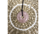 PENDENTIF DONUT QUARTZ ROSE