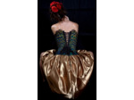 Corset en plume de paon