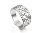Bague à nœud nordique en acier inoxydable