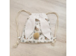 Sac à dos Pochon pour enfant, modèle lapin arc-en-ciel