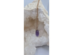 Pendentif améthyste et chaine plaqué or olpa669