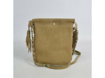 Mila Louise Mai V Sac Pochette Cuir Velours Bronze Fossil