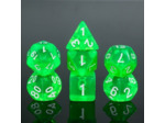 Lot de 7 dés multiformat - Gemmes vertes