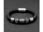 Bracelet tendance en cuir véritable pour hommes 24