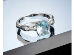 bague en argent topaz bleu ciel