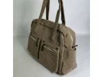 Farfouillette Sac Shopping En Velours Taupe