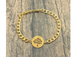 Bracelet- chaîne arbre de vie 1 en acier inox doré