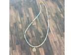 Collier amazonite œil porte bonheur