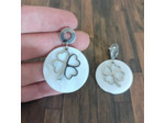 Boucles d'oreilles nacre et trèfle en acier inoxydable