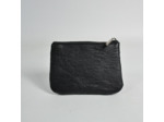 Mila Louise Briny XS W Petit Porte-Monnaie Cuir Tressé Noir Anthracite
