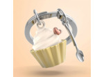 Metalmorphose Porte-clés Cupcake Vanille