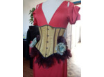 Serre-taille doré avec plumes